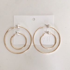 Gold hoop earrings